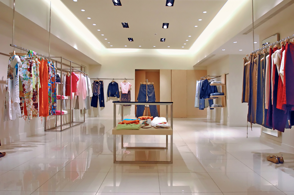 A picture of a clothes shop renovation