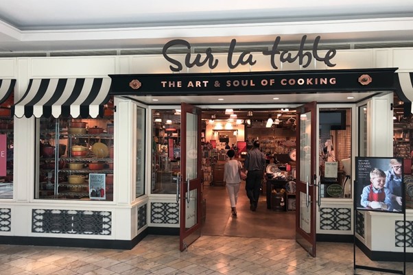 Sur La Table shop front communicating their brand identity