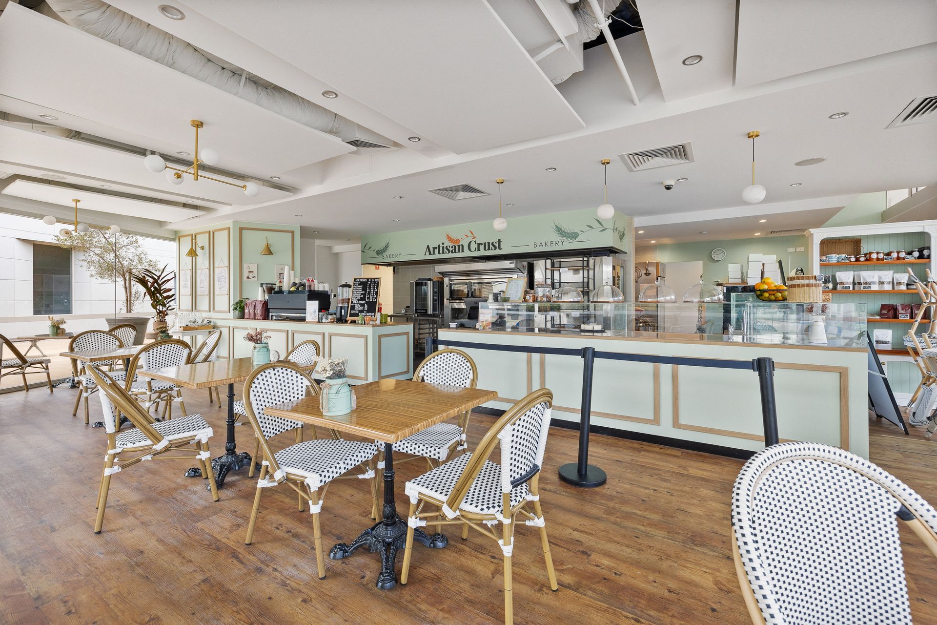 Artisan Crust cafe fitout interior at the Boulevard