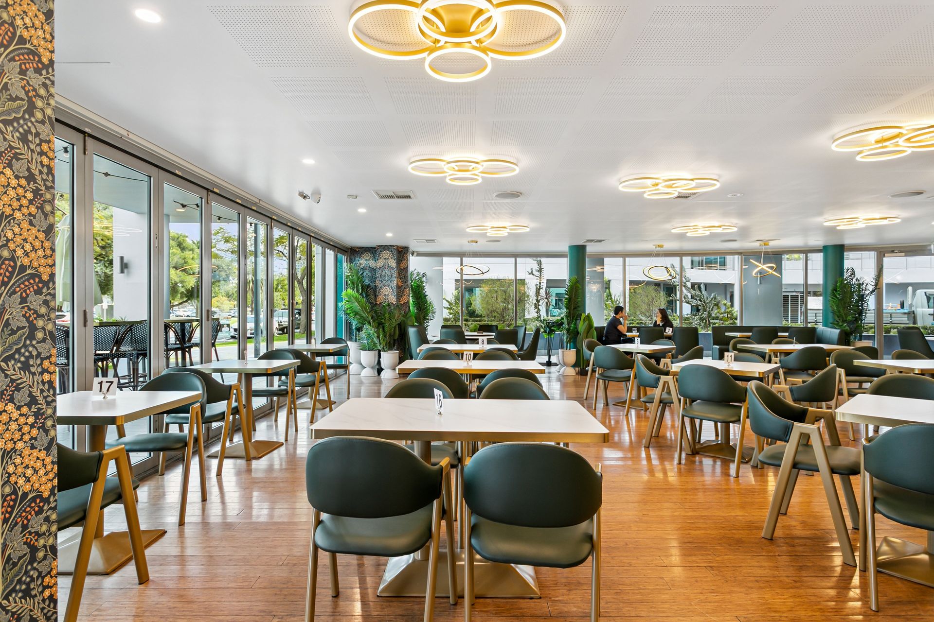 tables and chairs and interior of Kayumanis in Perth