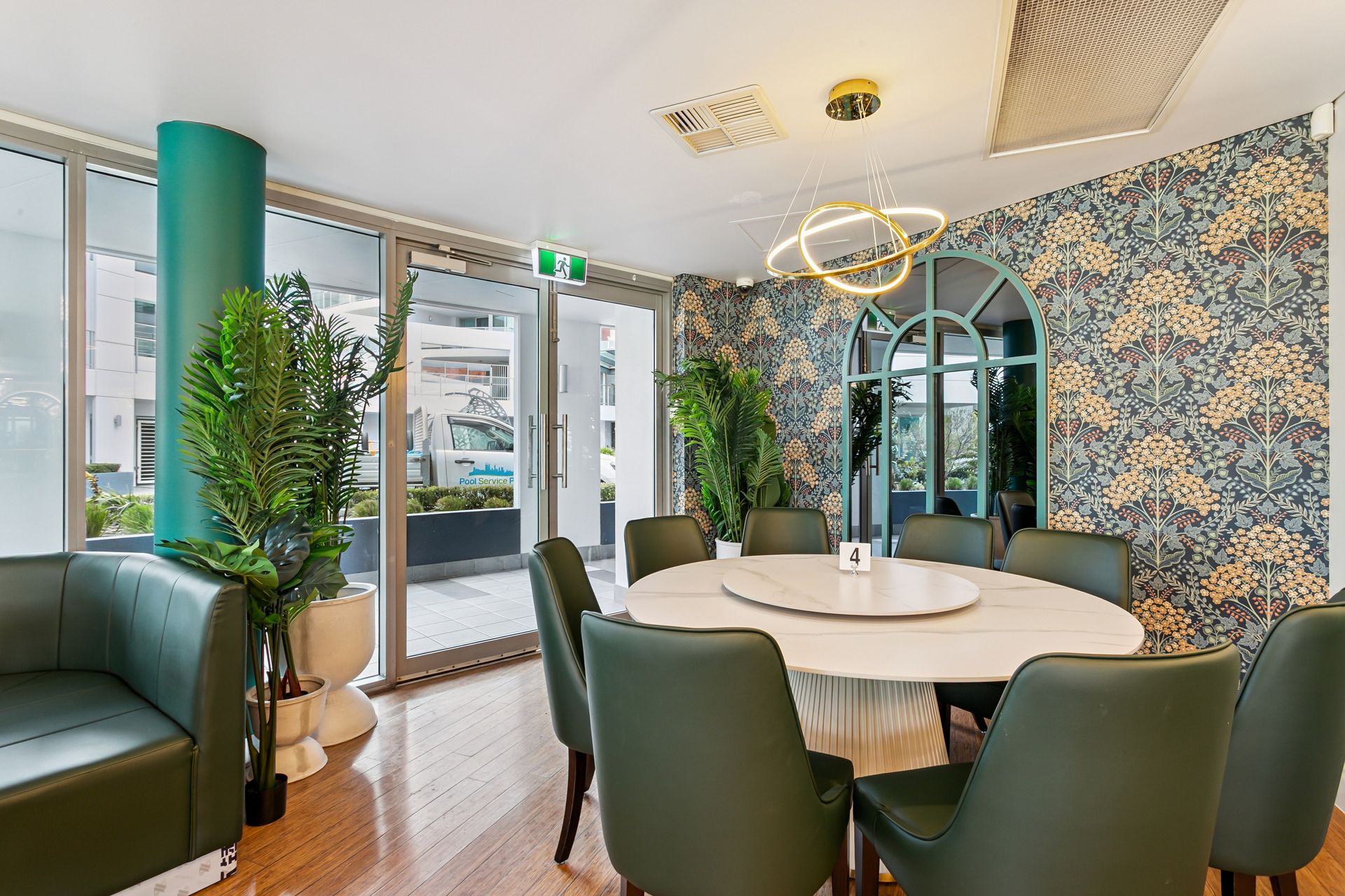 Luxury wallpaper installed as part of restaurant fitout at Kayumanis in Perth